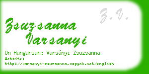 zsuzsanna varsanyi business card